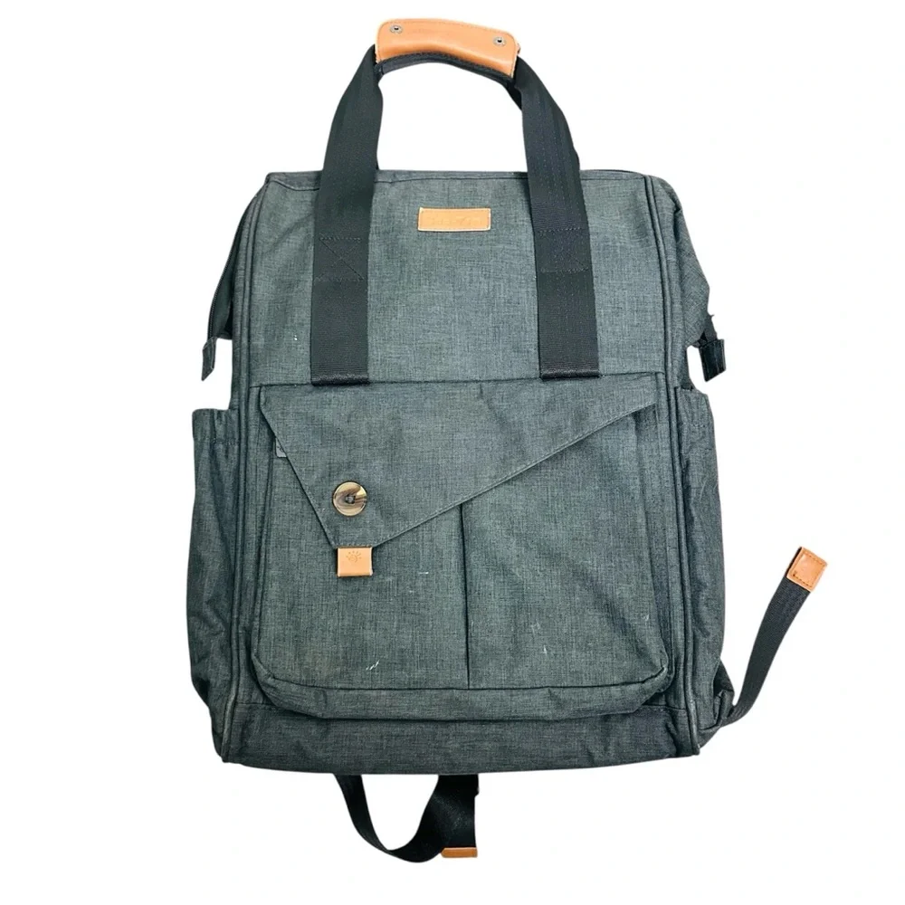 Hap Tim Stylish Gray and Tan Women's Baby Diaper Bag